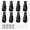 Shonmogar Curtain Rod Holders,Set of 8 Leather Curtain Rod Brackets