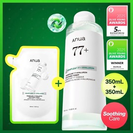 Anua Heartleaf 77 Hyaluron Soothing Toner 350ml Refill Set (+Refill 350ml) - [SET] Toner 350ml Refill Set (+Refill 350ml)