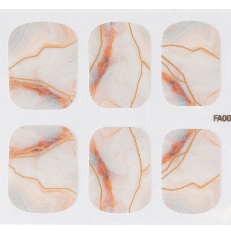 ZINIPIN FA00147 Foot Nail Seal White Marbling