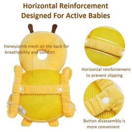 Adjustable Baby Pillow Backpack, Baby Back Protection Pillow, Baby Head Protective Pad, Baby Head Protection Pillow for Toddlers for Crawling and Running Learning