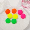 Winssigma Button Earrings, Large Round Acrylic Stud Earrings for Women(Fluorescence