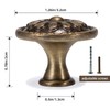 Fecraf 10 Pack Antique Brass Cabinet Knobs, Vintage Retro Drawer