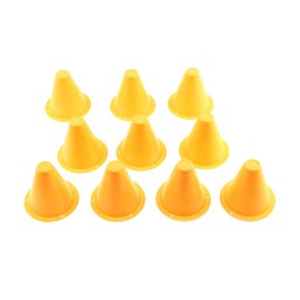 Olive-G Mini Marker Cones Yellow 3.1 inches (8 cm) Set of 10 for Cornering, Point Marking, Etc