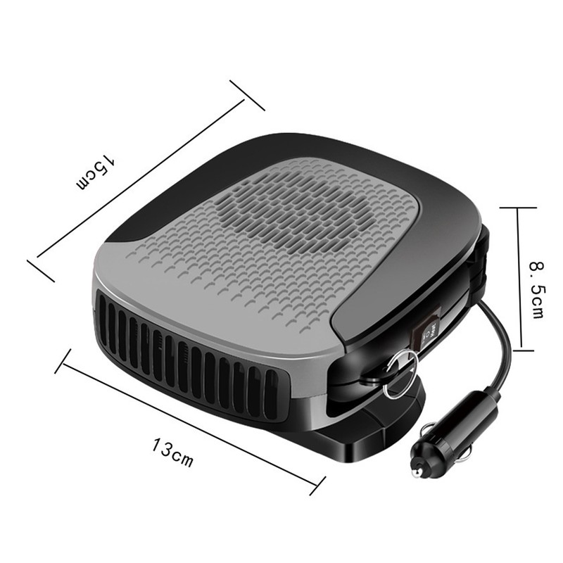 12V Car Heater Heating Fan 360° Rotation Automobile Interior Windshield