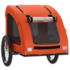 vidaXL Pet Bike Trailer - Orange, Oxford Fabric and Iron