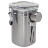 ChefWave Durable Stainless Steel Coffee Canister with Measuring Spoon, Convenient