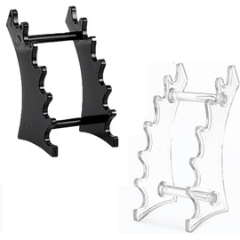 2pcs Plastic Ballpoint Pen Holder, 6-Slots Pencil and Makeup Brush Desk Organizer for Pen Storage and Display