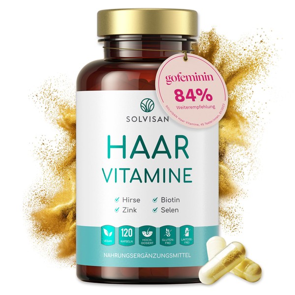 Hair Vitamins* - 84% Recommendation - 120 Vegan Capsules with Over 20 Matched Micronutrients for Women and Men