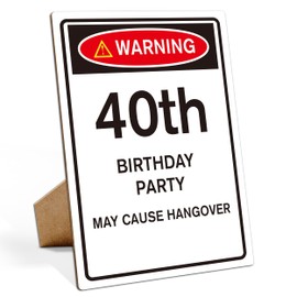 Race Car 40th Birthday Decorations for Men 8x11 Wooden Road Sign with Stand Car Themed Party Decor Road Signs & Caution Room Decor 40 Year Old Race Car Theme