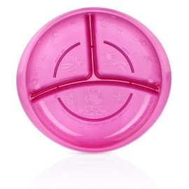 Nûby Nuby 2-Pack Fun Feeding Section Plate - Durable - Travel - BPA Free - Purple & Pink