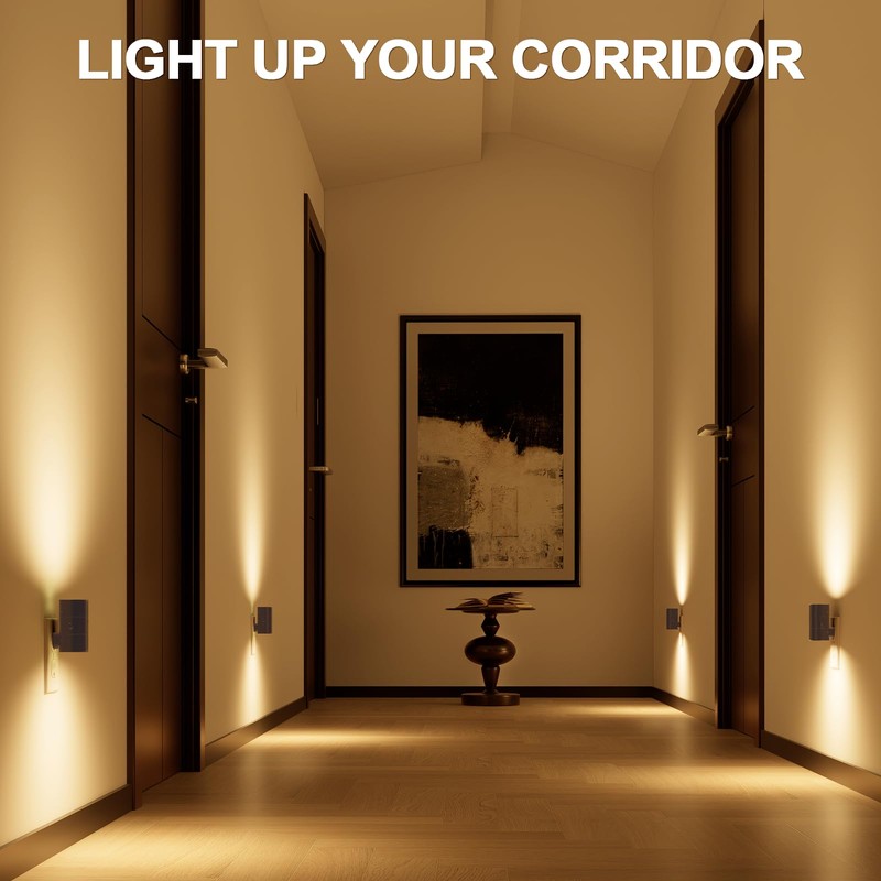 NIORSUN Night Lights Plug into Wall, Dimmable with 3 Color