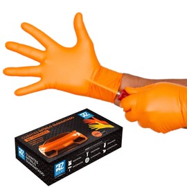 RZ TOOLS - Nitrile Gloves Diamond Texture Non-Slip, Latex-Free, Disposable Protective Gloves, Resistant and Durable, Ambidextrous Gloves - 50 Gloves - (Medium Size M)