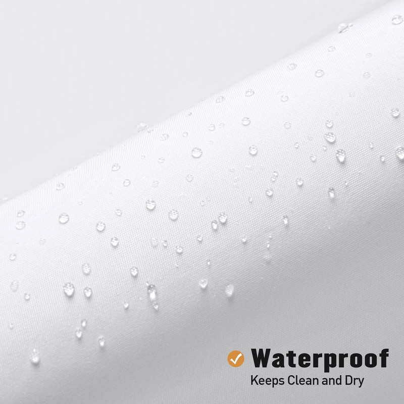 MitoVilla Long Fabric Shower Curtain Liner, Soft & Lightweight Shower