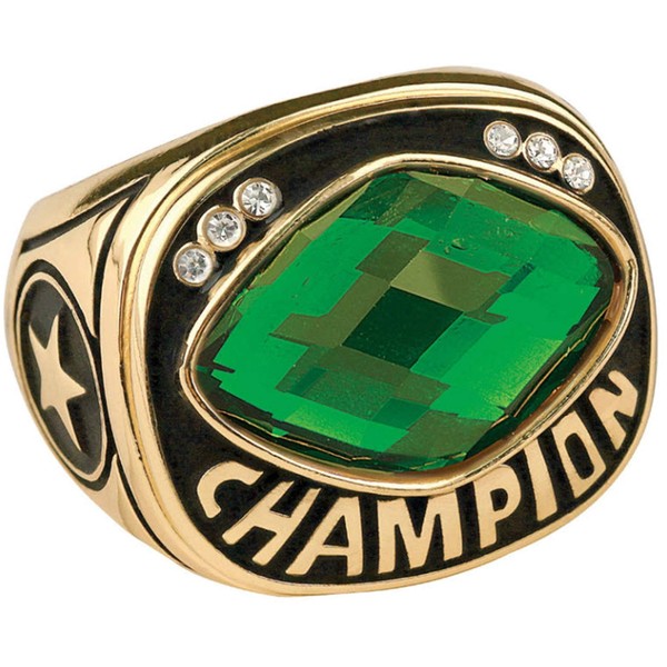 Express Medals Champion Green MVP All Star Trophy Ring in