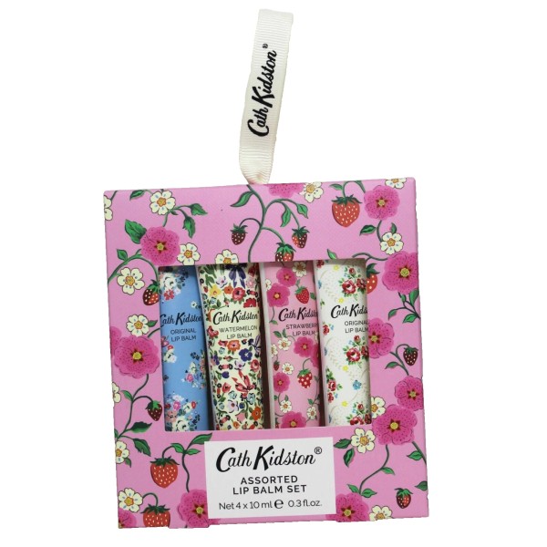 Cath Kidston Lip Balm Strawberry Watermelon Set of 4 Shea