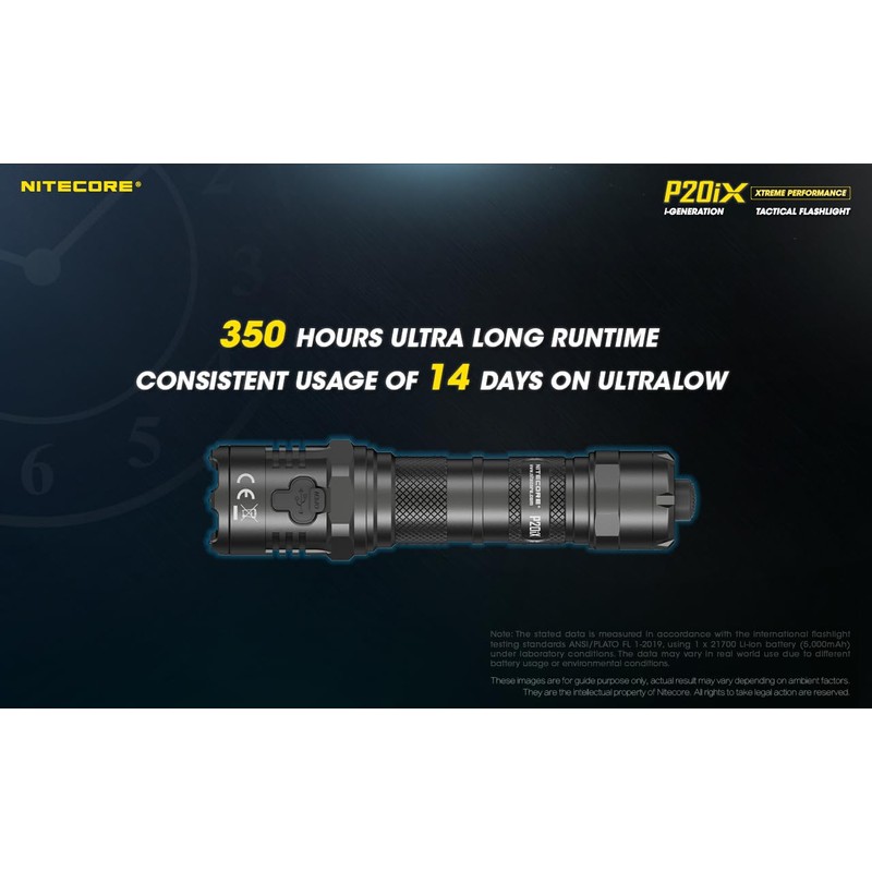 Nitecore P20iX Tactical Flashlight, 4000 Lumen USB-C Rechargeable High Lumen