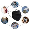 100PCS Black Disposable Face Masks - 3-Ply Non-Woven Breathable &