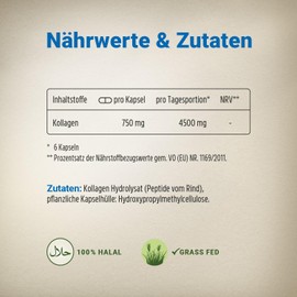 Collagen Capsules Pack of 300 High Dose - 4500 mg Bioactive Collagen Hydrolysate Peptides per Daily Dose I Wehle Sports Made in Germany Collagen Type 1, 2 & 3