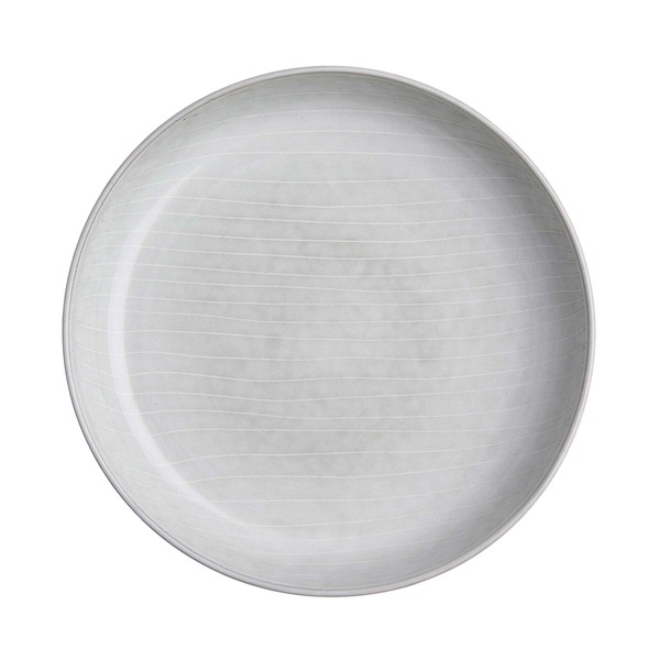 BUTLERS HENLEY Pasta Plate - 23 cm Wide Flat Pasta Bowl in Grey