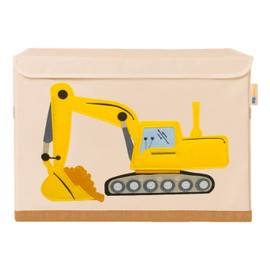Product 4 Kids - Excavator Yellow Washable Canvas Kids Storage Bins - 20.47x14x14 Inch