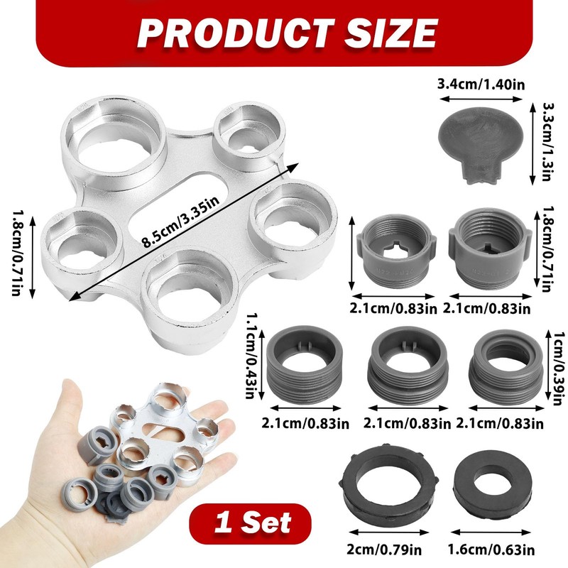 FunWorth 10-in-1 Aerator Service Key, Universal Aerator Wrench with 5