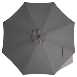 ABCCANOPY 9ft Outdoor Umbrella Replacement Top Suit 8 Ribs (Dark Gray)