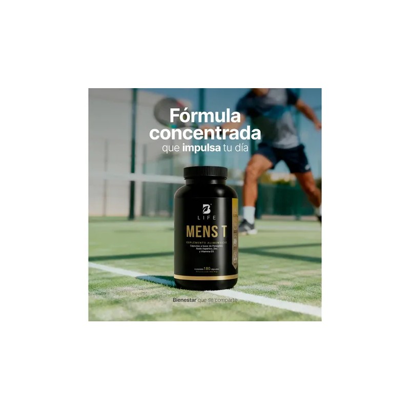 Mens T 180 Cápsulas Testosterona Con Fenogreco Y Zinc B