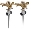 Biswing 2 Pack Impact Sprinklers with Stand (Spike), Heavy Duty