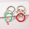 LYNMOS Christmas Bracelet Colorful Heishi Clay Bead Bracelet Set for