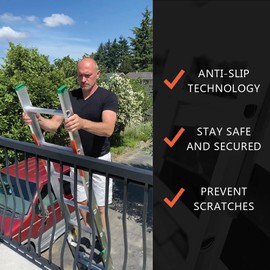 Ladder Stabilizer for Gutters & Roof, Extension Ladder Accessory Cover, Anti-Slip, Ladder Bumper, Fall Prevention | Scratch Protection, Safety, Corner Covers | for 1” Wide Offset “T”