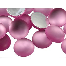 Cabujones redondos de acrílico con parte trasera plana mate mate mate mate H512 de 18 mm, 20 unidades