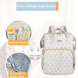 ONOODE 25L Multifunction Diaper Bag Backpack with Portable Changing Station Pad Mommy Diaper Backpack Bags–Large Capacity Featuring Bottle Pocket, Changing Pad, Stroller Clips, Comfortable Straps