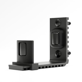 CCJH Adjustable Floor Guide Sliding Barn Door Wall/Door Bottom Sliding Door Floor Guide, Black