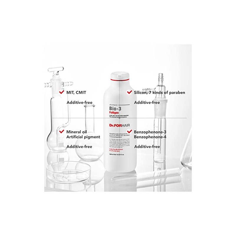 Dr.FORHAIR Bio-3 Folligen Biotin Shampoo (16.9 oz) Hair Regrowth Strengthen