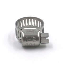 JomMart TL0418 Hose Band, Hose Clamp, Stainless Steel, 0.2 - 0.5 inches (6 - 12 mm), 10 Pieces Set