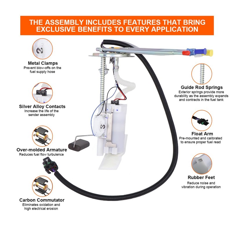 SP128B1H Electric Fuel Pump Assembly, For Roadmaster Caprice Impala 1994-1996