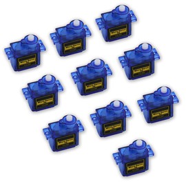 KUBOWAI Pack of 10 Micro Servo Motor 9 g, Digital Aeroplane Servo with Small Plastic Gear, Steering Angle 180°, Suitable for Smart RC Helicopter Car Aircraft Boat