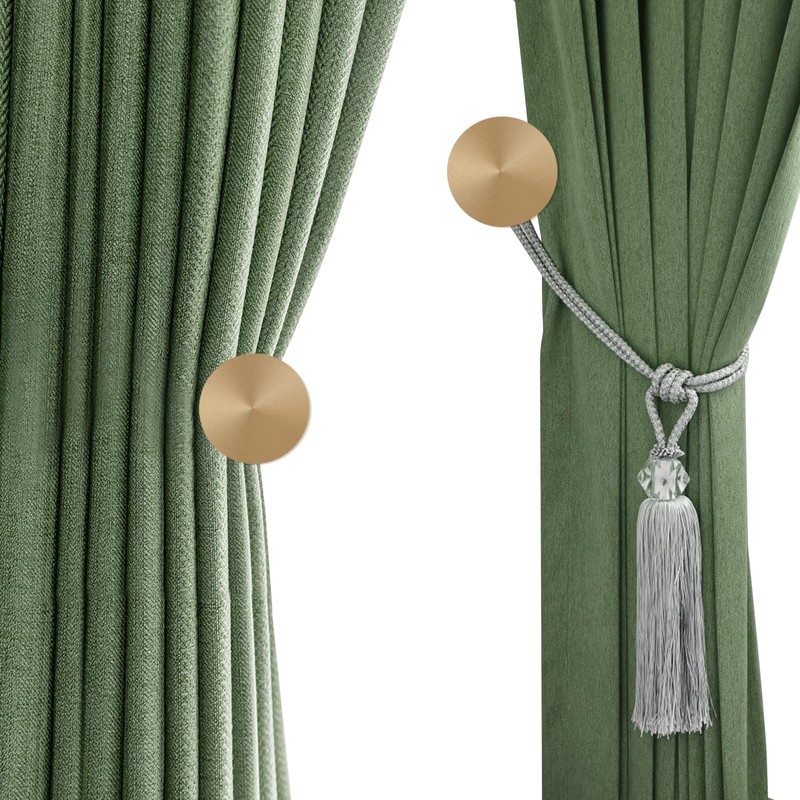 Curtain Holdbacks, Medallion Curtain Tieback Hooks for Drapes, Modern Decorative