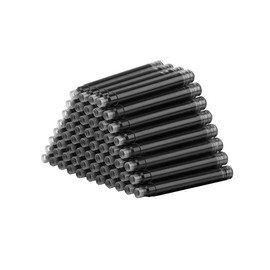 Zalantan Blue Ink Cartridge for Fountain Pen Ink Cartridge Refillable Business Writing Pens Disposable Ink Pen Refills 3.4 mm Bore Diamete Set of 60 Refill