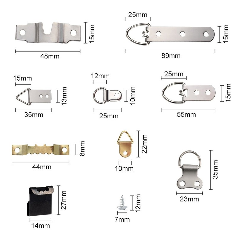 KUUQA 140 Pcs Picture Hangers Kit Photo Frame Hanging Hooks