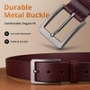 Buffway - Cinturón de piel para hombre - Cinturón duradero