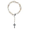 Vatican Imports Catholic Rosary with Natural Stone Beads (White)