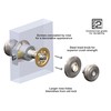 BRINKS - Stafford Bedroom Bathroom Privacy Lockset Door Knob, Satin