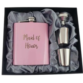 Maid of Honor Gifts from the Bride Proposal Gifts, Will You be my Matron, Sister Wedding Flask (Maid)