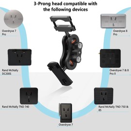 RNVEASS Aluminum Rearview Mirror Mount Kit for Truck GPS Devices, Compatible with Rand McNally TND 740/750/85/1050 & Tablet 7"/8" DC 200 S/210 E-Log Device SCMO,Easy to Install