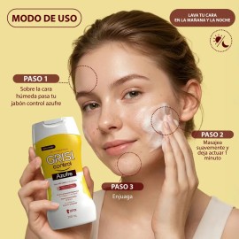 Grisi Gel Limpiador Facial con Azufre Uso Día y Noche Todo Tipo de Piel 250ml