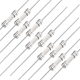 sourcing map 10pcs Slow Fuse Time Delay Connection Cable Ceramic Fuses 5mm x 20mm 250V T4A