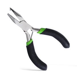 INJOYTEC Split Ring Pliers Split Ring Pliers Small Split Ring Opener Mini Ring Opener Pliers Ring Pliers Craft Micro Split Ring Pliers Durable Carbon Steel Chin Head Hook Ergonomic Handle Labor Saving