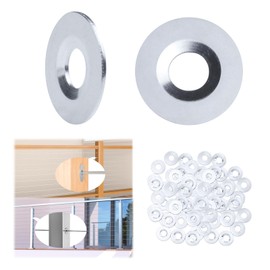 Muzata 20Pack Cable Railing Kit Protector Sleeve Adhesive Grommet Protective for 1/8" 5/32" 3/16" Wire Rope Wood Metal Posts T316 Stainless Steel Cable Deck Stair Railing CR91,CP2