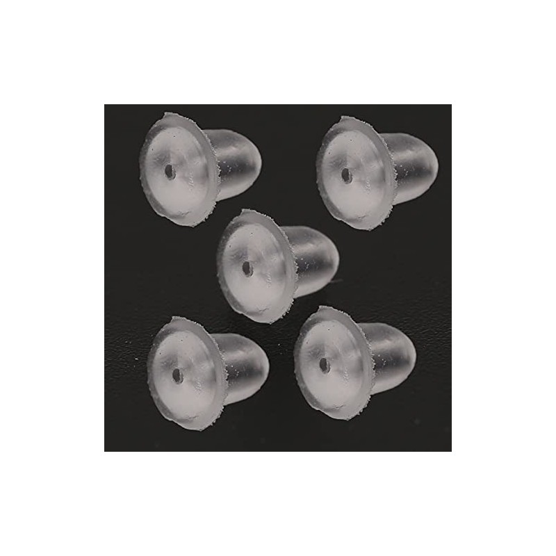 Respaldos de Aretes de Silicona Transparente 500 Piezas